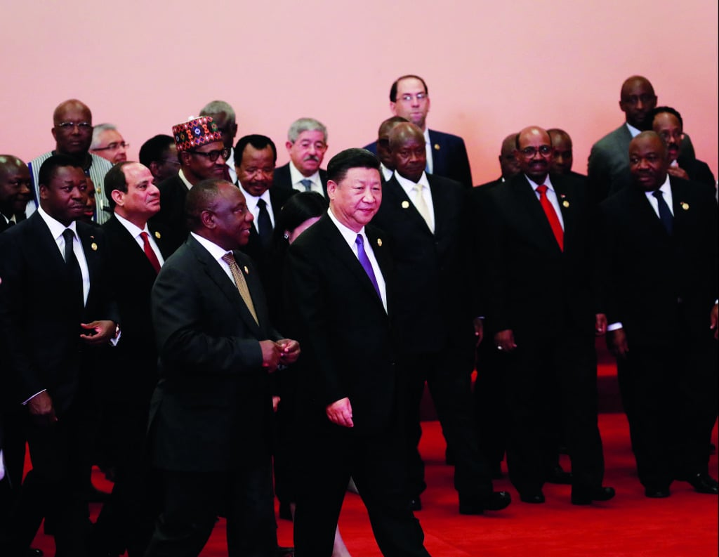 President Xi Jinping with African leaders.