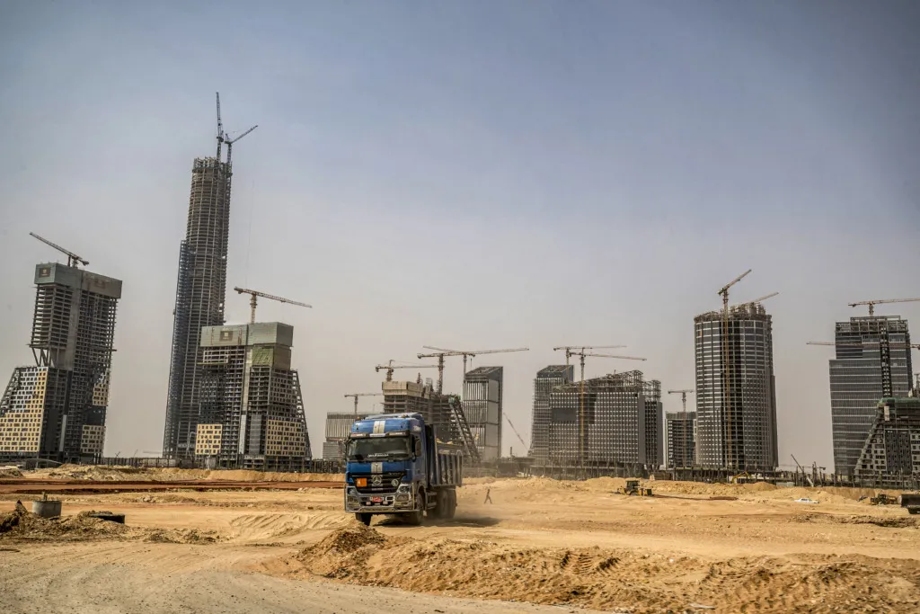 Construction work on Egypt's new administrative capital.