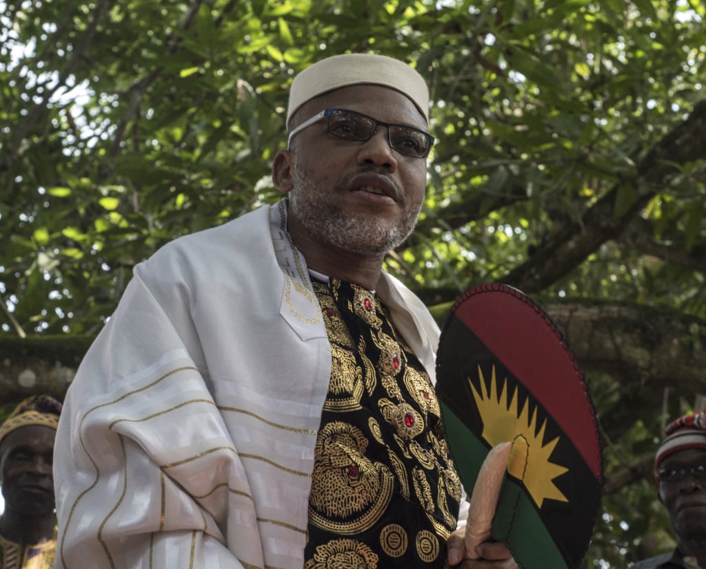 Political activist and leader of the Indigenous People of Biafra (IPOB) movement, Nnamdi Kanu.