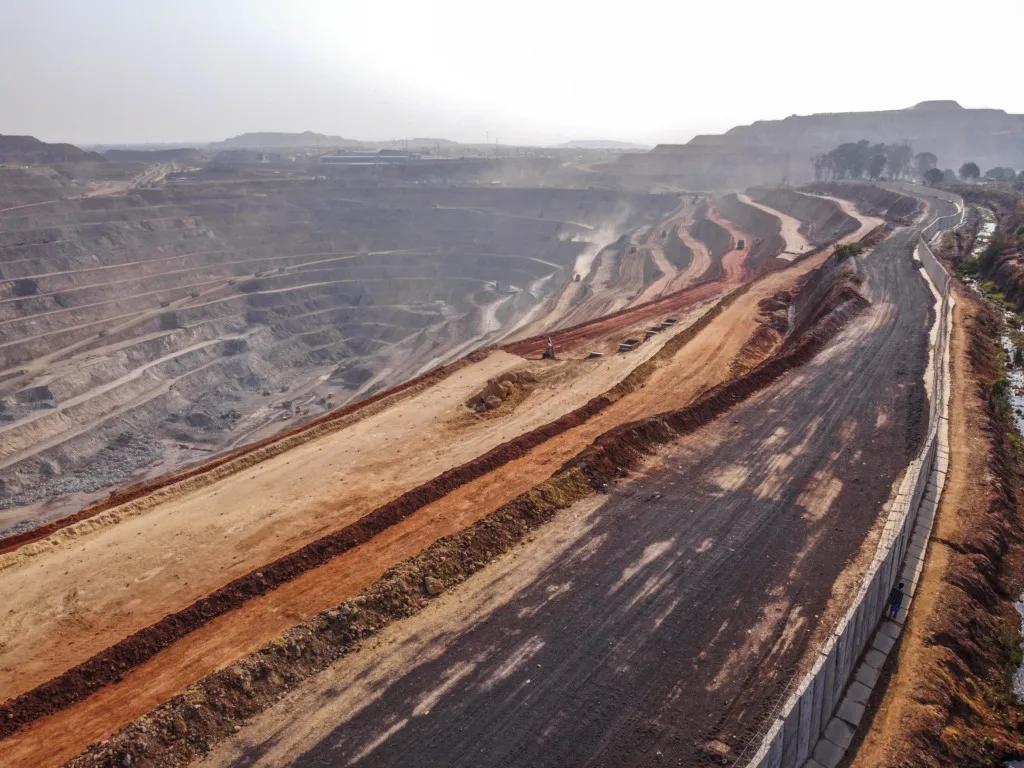 The open casts of the Kolwezi lithium mine in Democratic Republic of Congo.