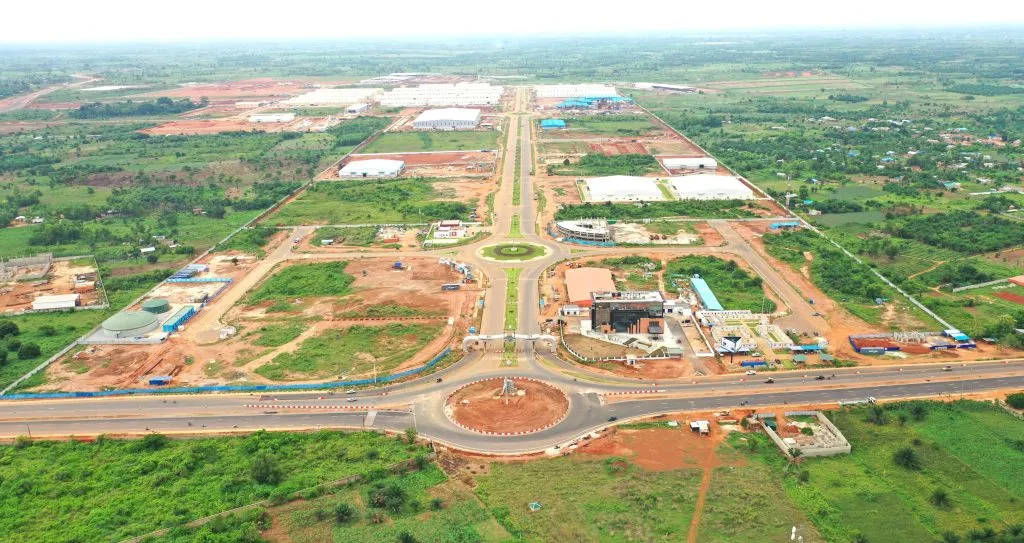 An industrial park under construction.