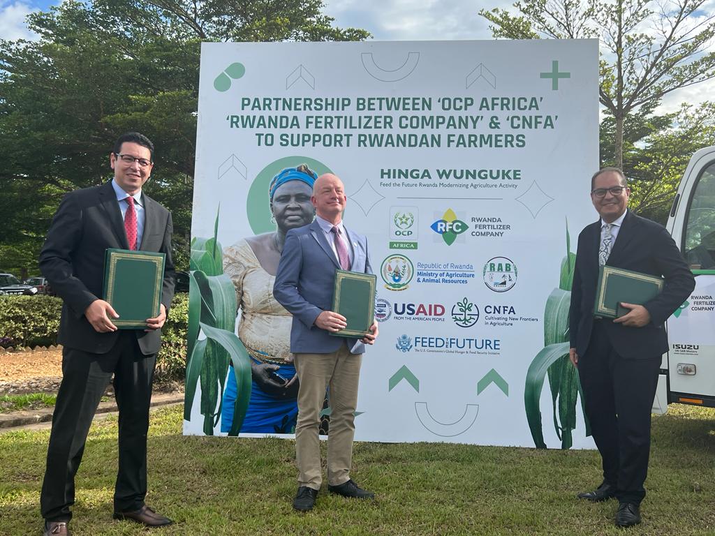 OCP AFRICA, RFC & CNFA sign MoU to support 180,000 farmers in Rwanda